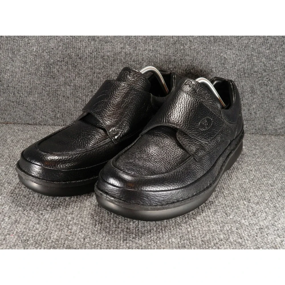 Propet Shoes Men's Black Leather Strap Slip On Loafers Size 14 M Comfort M5015